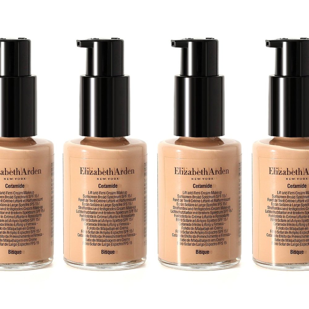 4 PACK Elizabeth Arden Ceramide Lift & Firm Cream Makeup - Bisque 10, BRAND NEW